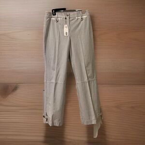 NWT Spanner Gridwork Womens 8 Pockets Pin Stripe Cargo Pants Nautical Coastal